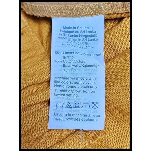 NWT J Crew Factory Linen Blend Shorts Belted Pockets Mustard Yellow Gold 8 NEW - Picture 5 of 7